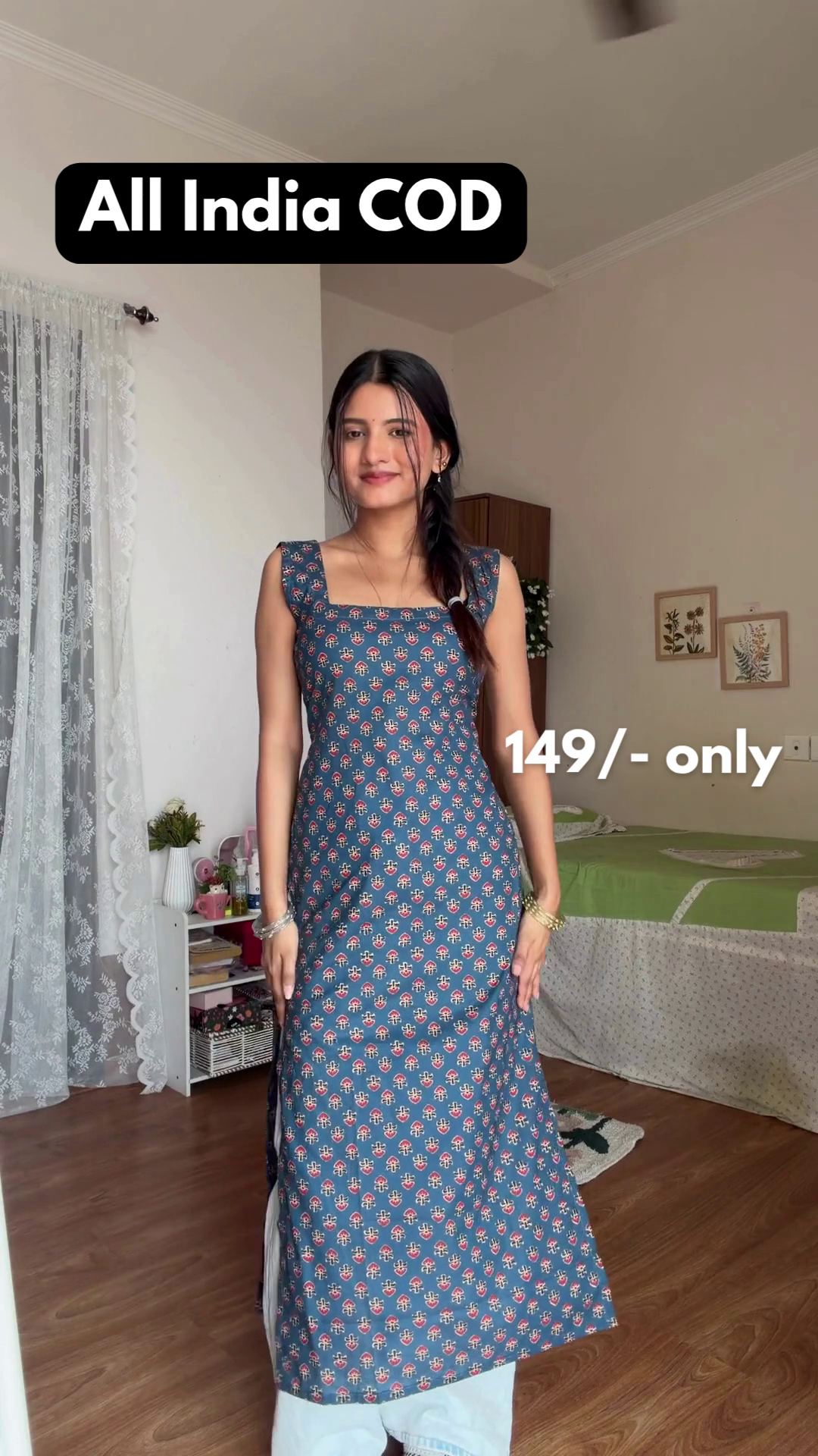 Printed Sleeveless Kurta